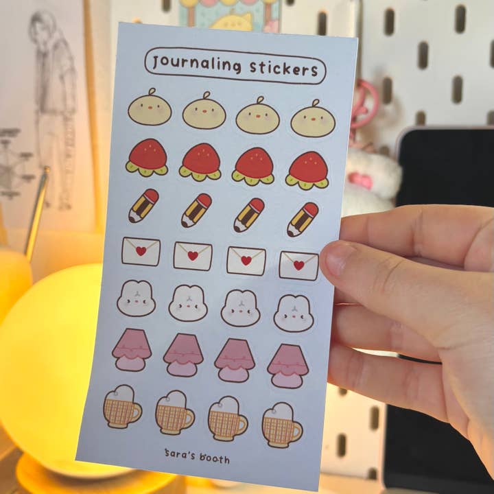 Foglio di adesivi per il diario per la vendita all'ingrosso da parte di Sara's Booth