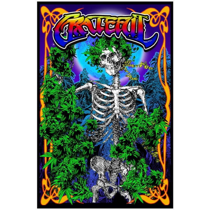 Posters Wholesale - Wholesale Poster - Grateful Blacklight Flocked Poster Size 23X35