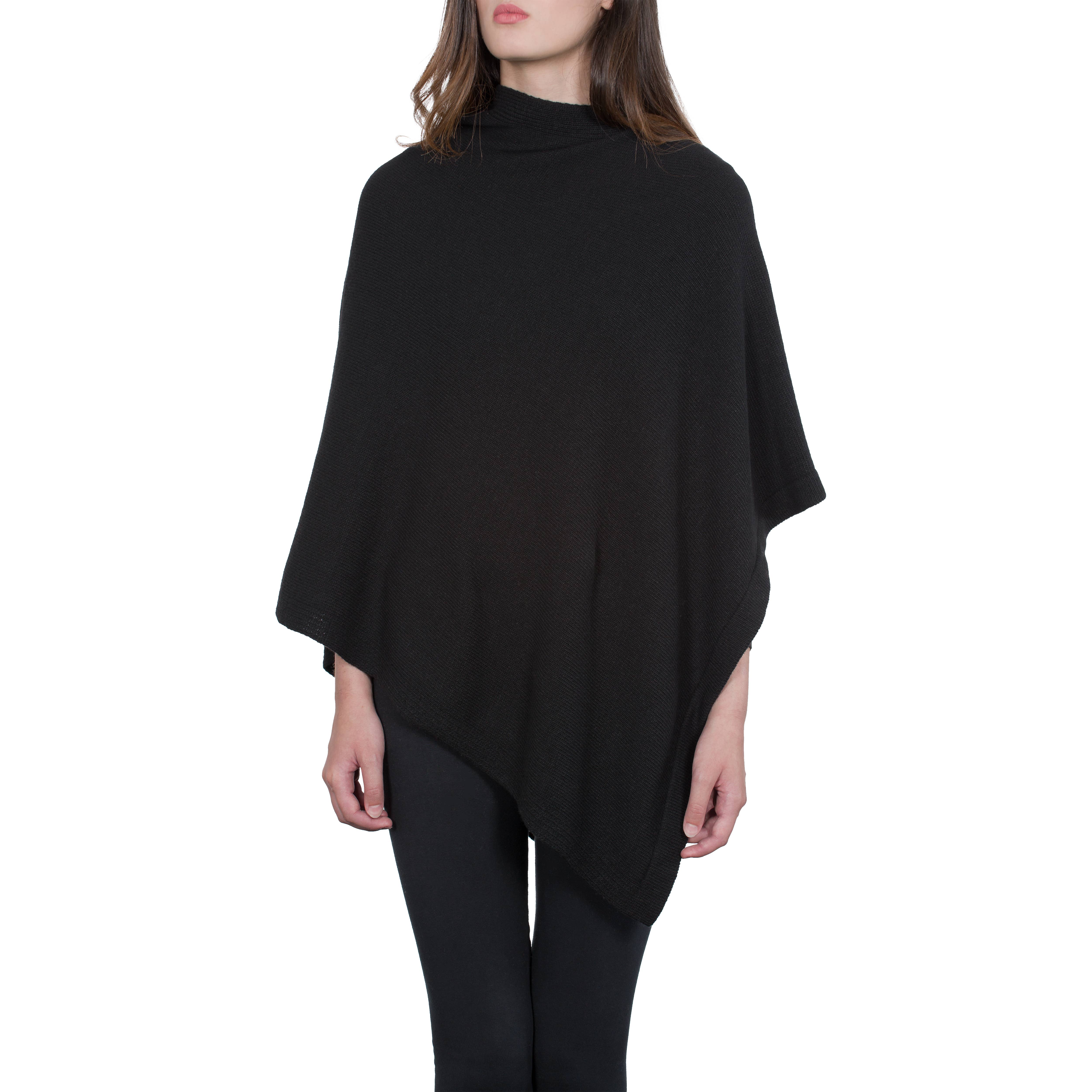 Assia di Brunetti Federica e C. s.a.s. – Engroshandel Poncho - Dame – Moon klassisk firkantet poncho i kashmirblanding21