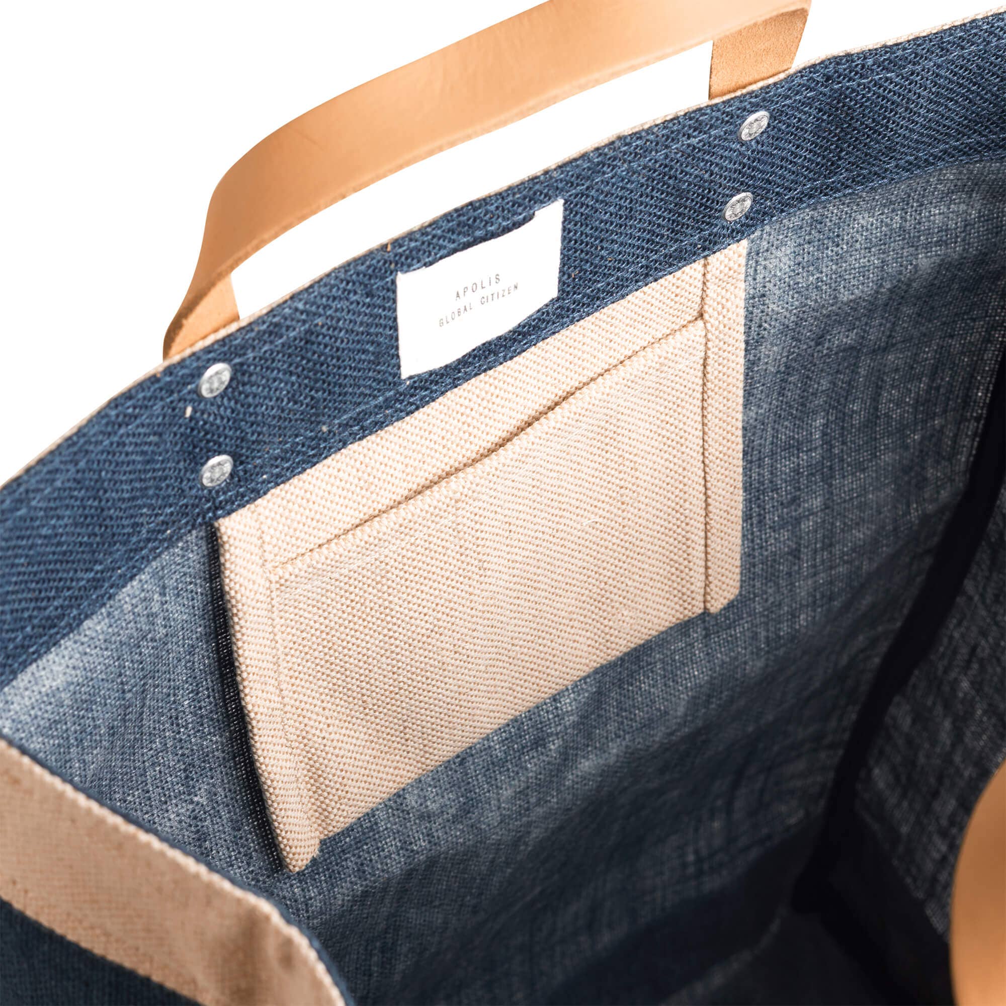 Apolis - Wholesale Tote Bag - Unisex - Customize Market Bag in Navy (003NV)6