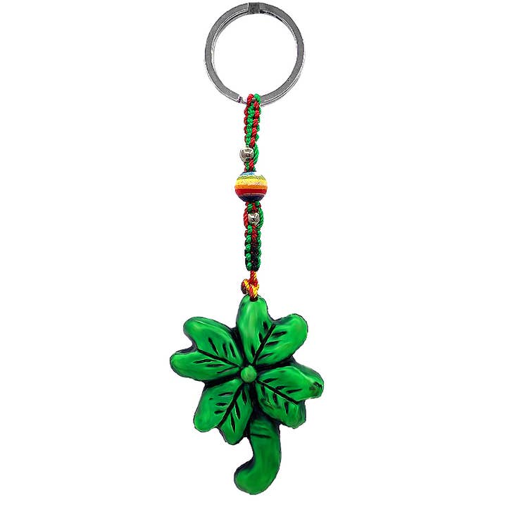 Four Leaf Clover Durepox Resin Figurine Keychain for wholesale by Pichincha