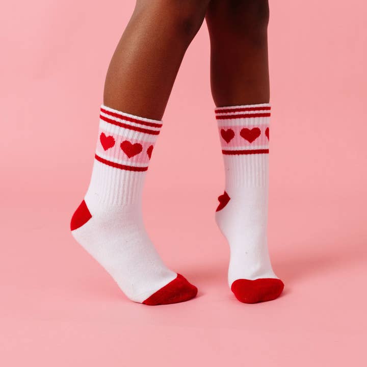 Chaussette de sport athlétique de la Saint-Valentin pour la vente par Little Stocking Co.