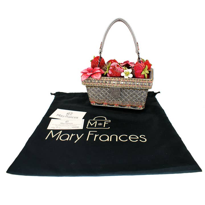 Mary Frances Accessories - Venta al por mayor Bolso con asas - Mujer - Bolso Cesta de Fresas con Asa Superior y Cuentas Berry Beautiful10