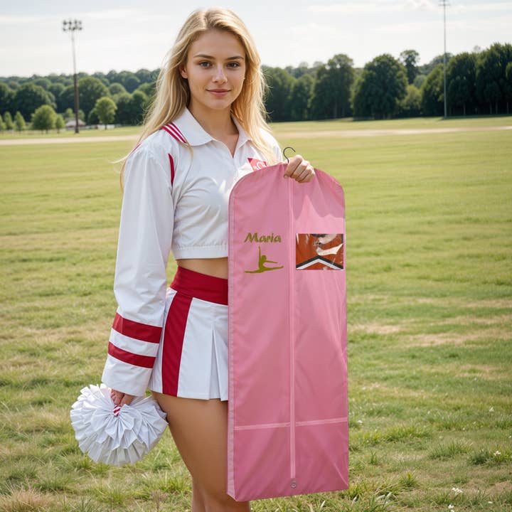 Gradzo - Wholesale Garment bag – unisex - Personalized Garment Bag for Cheerleader Uniform- Pink2