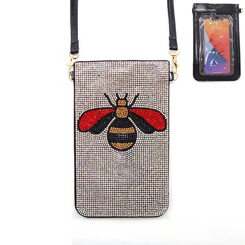 SP Sophia Collection - Wholesale Crossbody Bag - Women's - Rhinestone Crystal Studded Crossbody Cellphone Bag w/ Strap10