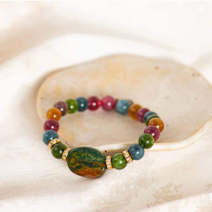 Wild Spirit London - Wholesale Beaded Bracelet - The Rainforest Bloom Spirit Stone Bracelet