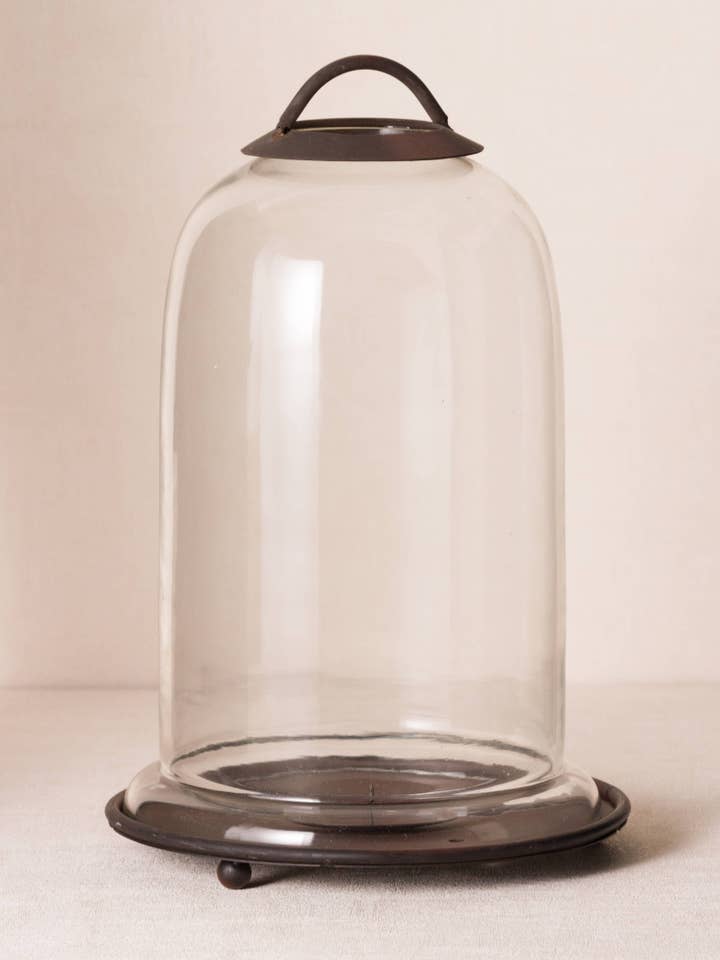 Small Candle Holder W/Metal Base & Handle for wholesale by Chehoma USA