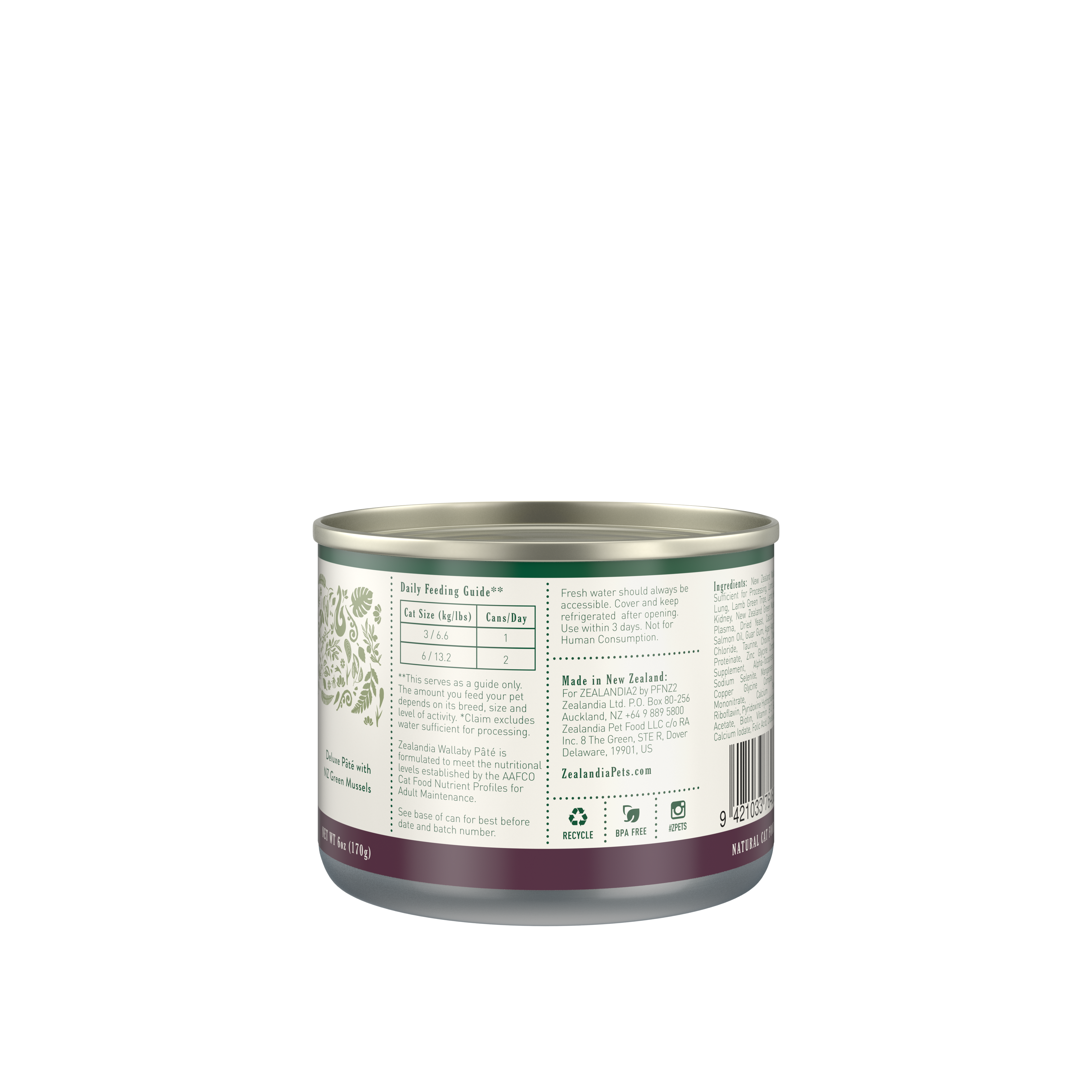 Zealandia - Wholesale Pet Food - Cat - Zealandia Wallaby Pâté Wet Cat Food 6