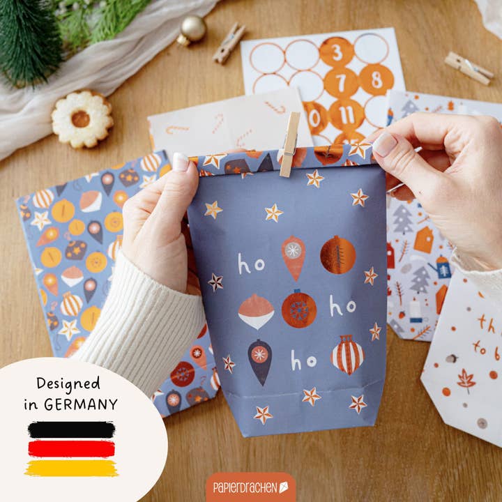 Papierdrachen - Wholesale Advent Calendar - Kite Adv Hyggewald Printed Bags5