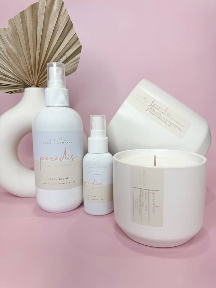 PARADISE - Pineapple + Sage + Sugar + Palm for wholesale by Aglow Candle Company