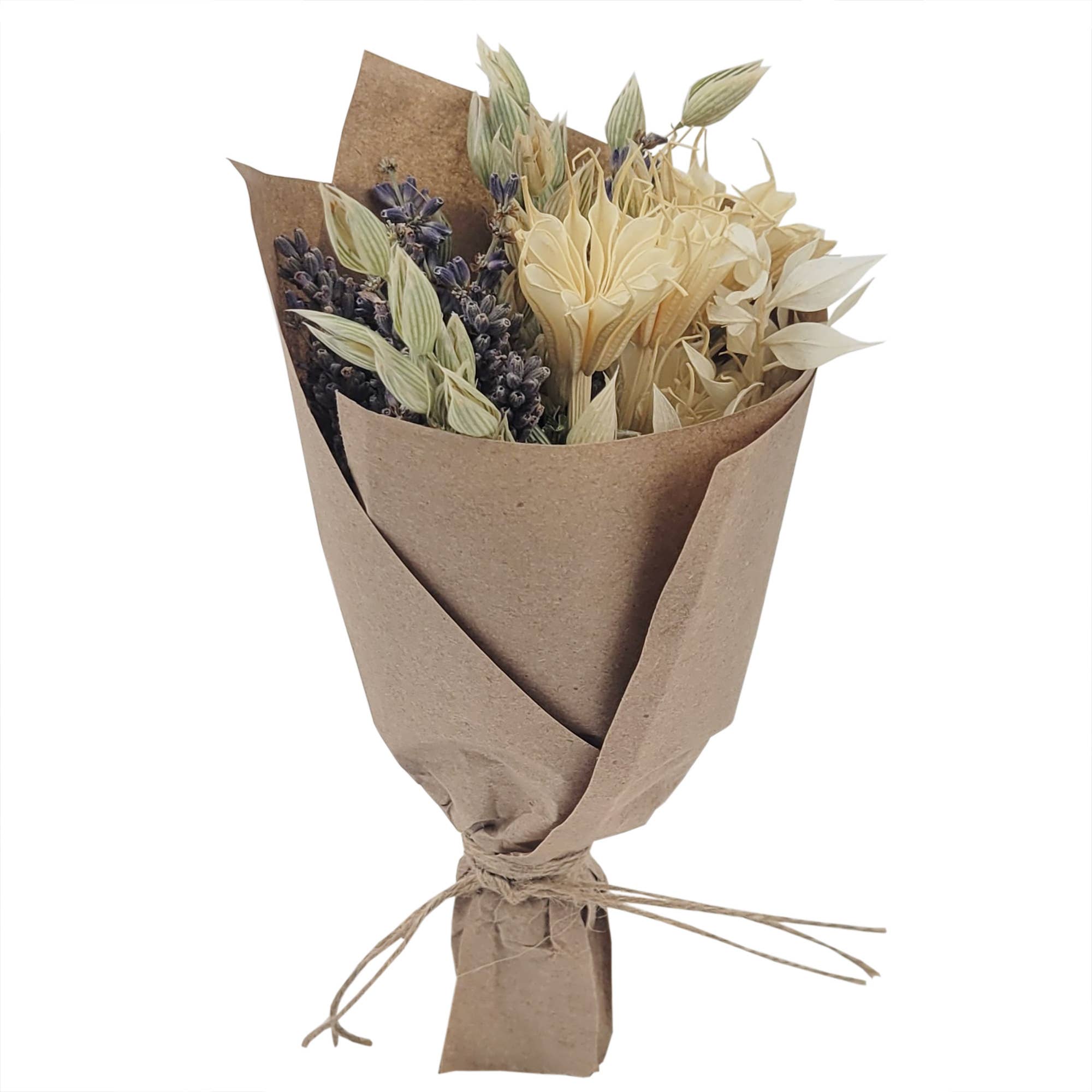 Andaluca - Wholesale Dried/Pressed Flowers - MINI Lavender & Ivory Floral Bouquet Bundle #2201