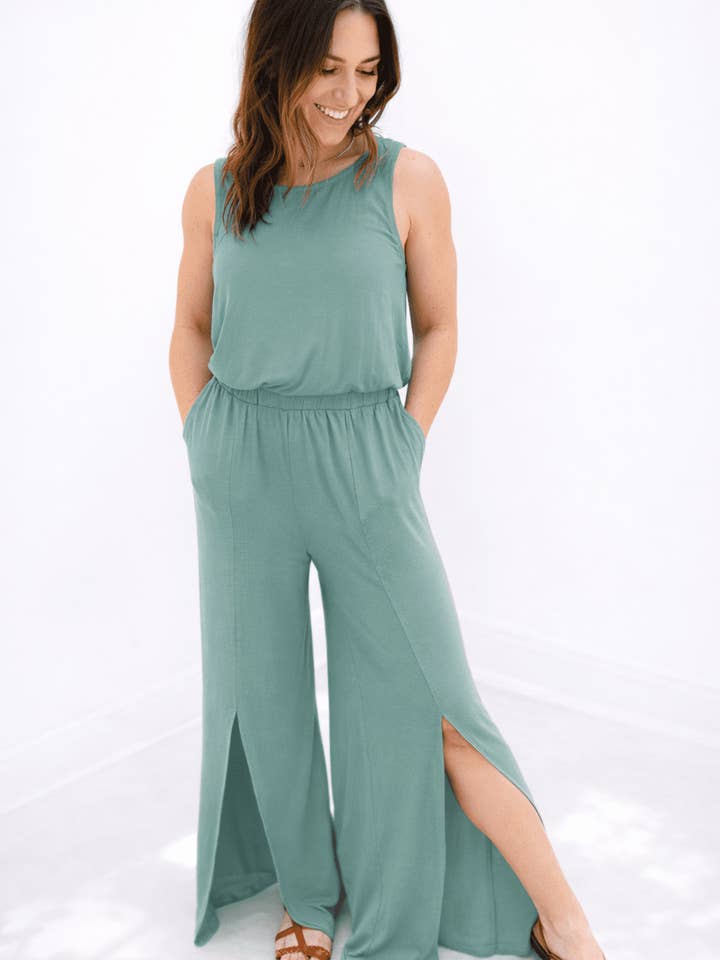 Dixie Double Splice Slouchy Jumpsuit for wholesale by Girl Code Couture
