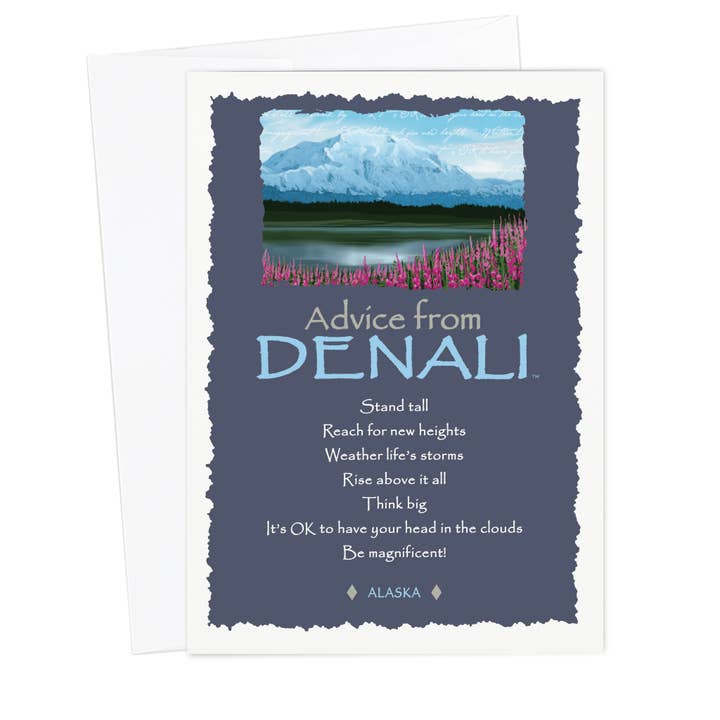 Advice from Denali Greeting Card - Blank for wholesale by Advice for Life by Your True Nature