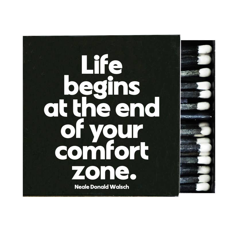 Quotable - Wholesale Matches - Matchboxes - X123 - Comfort Zone (Neale Donald Walsch)