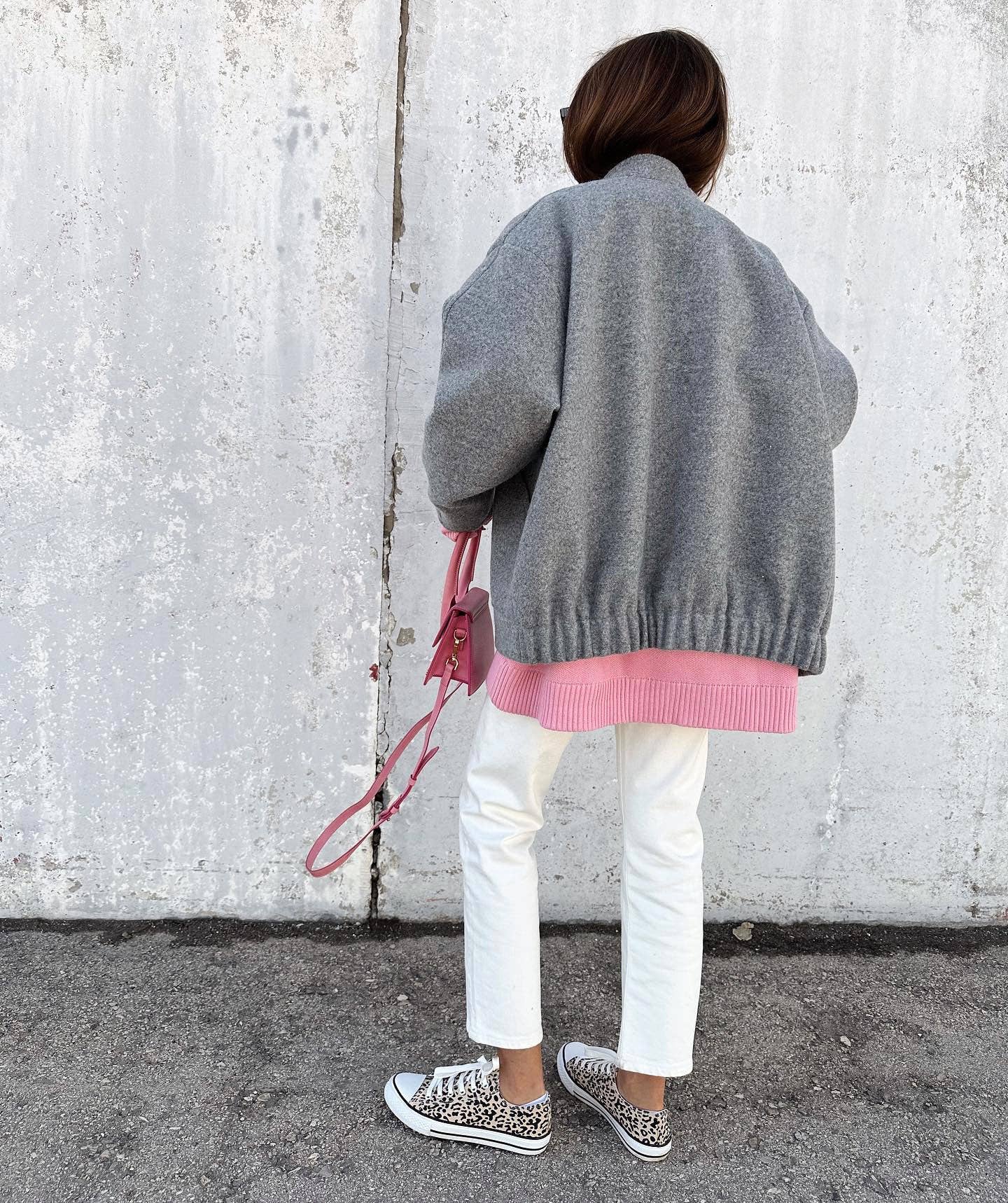 Marayn - Wholesale Coat - Women's - Gray Wool Coat Chic Modern Timeless Style7