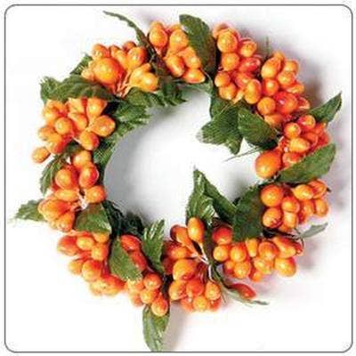 KMI International Corp. - Wholesale Wreath - Small Rice Berry Candle Ring, 3in Dia (1.5in Dia Rim), Hw0