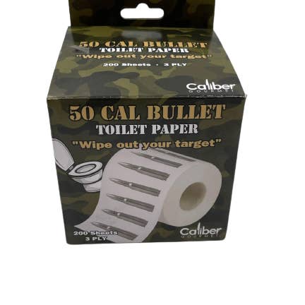 Caliber Gourmet 50 Cal. Bullet Toilet Paper for wholesale by CALIBER GOURMET / CAMPCO