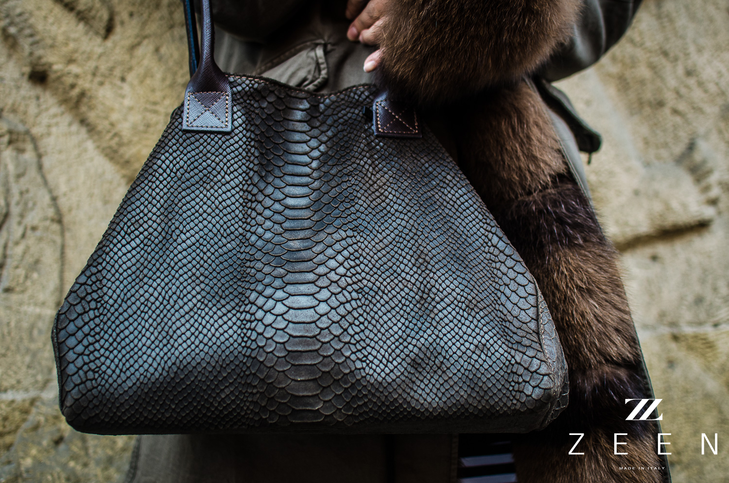 ZEEN - Wholesale Shoulder Bag - Women's - LOLA Choco leather bag2