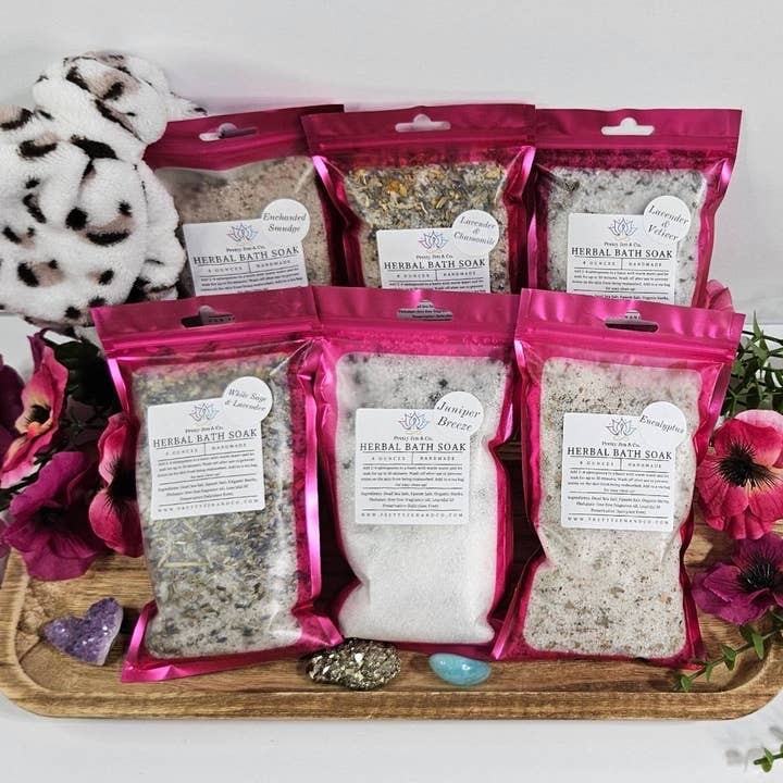 Herbal Bath Salts for wholesale by Pretty Zen & Company