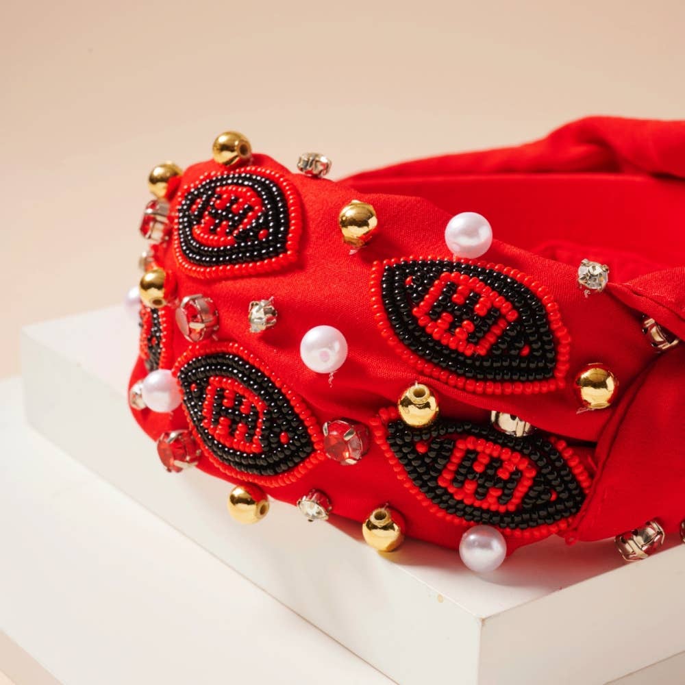 Frem - Wholesale Fashion Headband - Women's - Gameday Pearls and Seed Beads Headband20