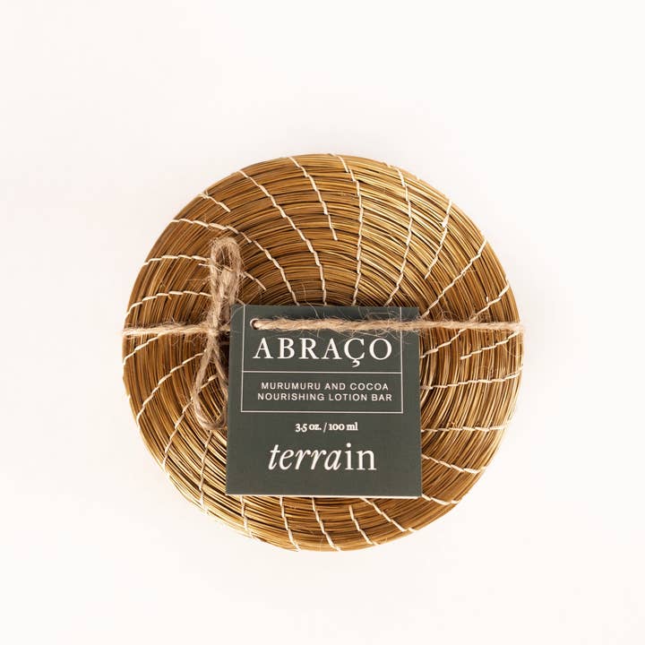 TERRAIN BRAZILIAN BOTANICALS - Wholesale Solid Lotion - A B R A Ç O . Nourishing Lotion Bar with Murumuru and Cocoa