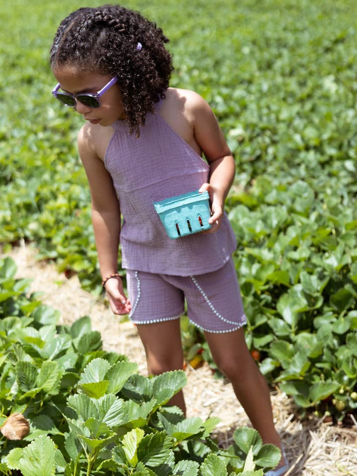 Short biologique d'un violet parfait pour la vente par Twinflower Creations