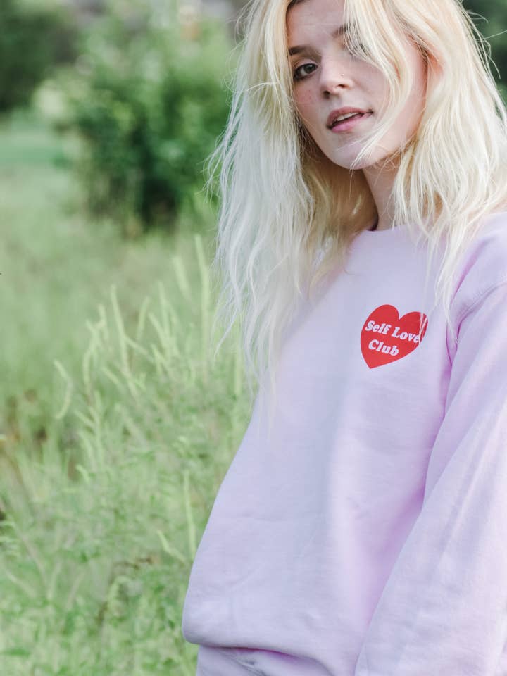 The Funnel Cake Tree - Wholesale Graphic Sweatshirt - Women's - Self Love Club Crewneck Pullover2