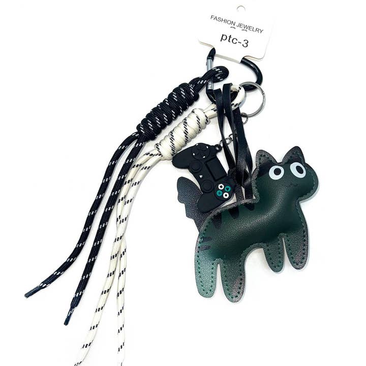 LINETA - Wholesale Keychain - Women's - PTC-3 Trendy keychain with cat pattern6
