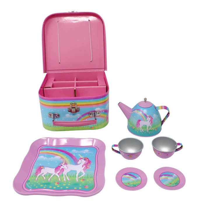 Pink Poppy USA - Wholesale Toy Feeding Set - Kids - Stardust Unicorn Tea Set | Pack of 28