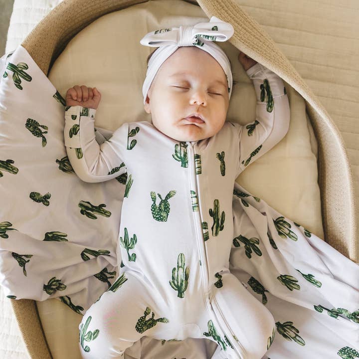 Kaktus | Bambus lynlås Romper for engroshandel hos Annie Bean & Co