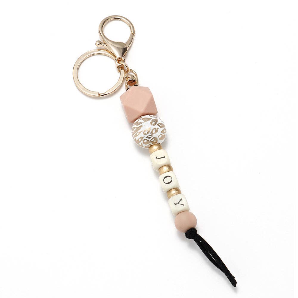 Mio Queena – wholesale Nyckelringar - Dam – Bohemisk stil silikon trä pärlstav nyckelring | Prydnad2
