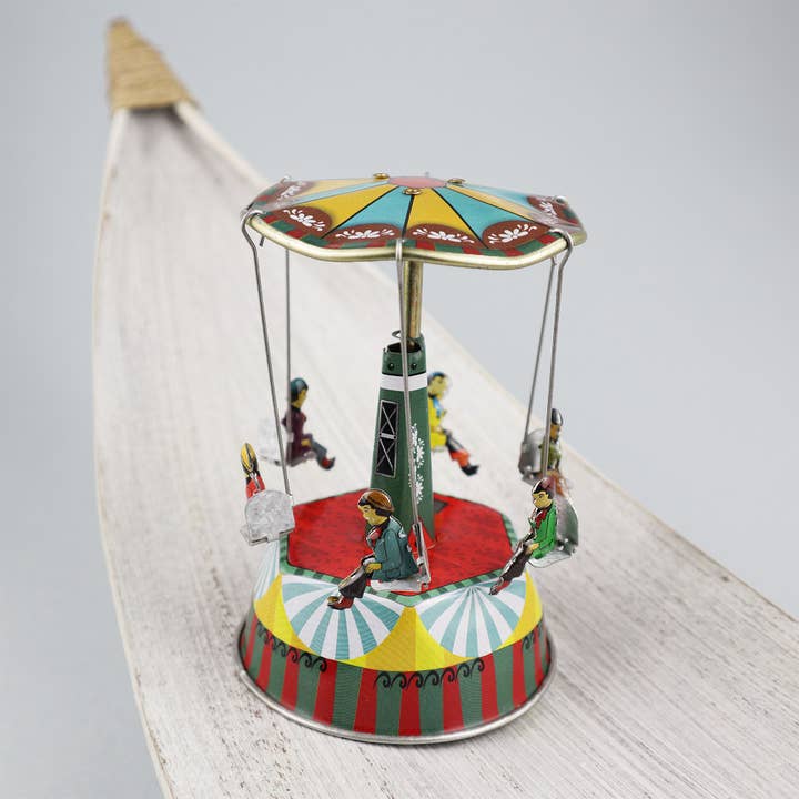 Tribal Trade GmbH - Wholesale Decorative Figurine - Tin toy carousel music 01 Amelie music box musical7