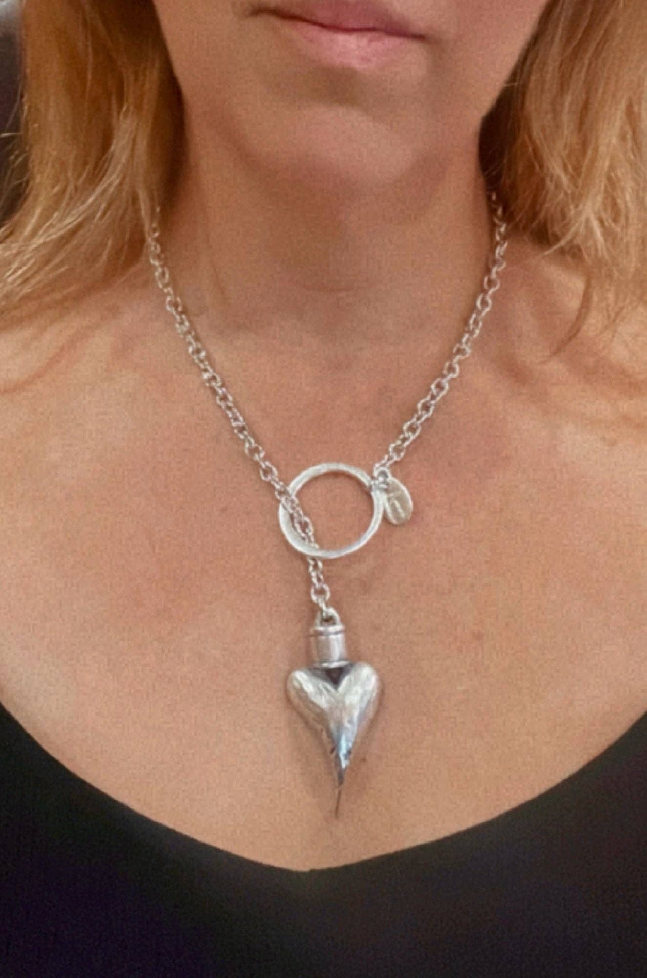 Gloria Mago - Wholesale Pendant/Charm Necklace - "Me Lanzo" Necklace 50cm silver plated3