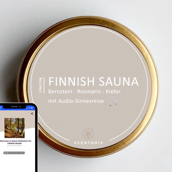 FINNISH SAUNA Rapeseed Wax Scented Candle 110g/20h Wood Wick for wholesale by SCENTORIE.