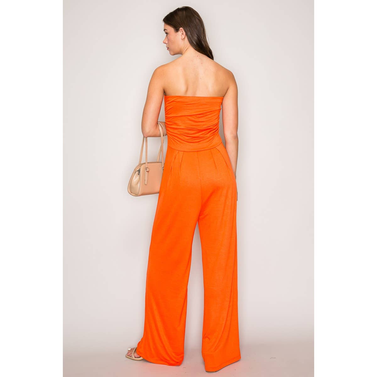 Popular 21 - Vente Combinaison – femme - Combinaison en tricot à jambes amples et sans bretelles à haut tube14