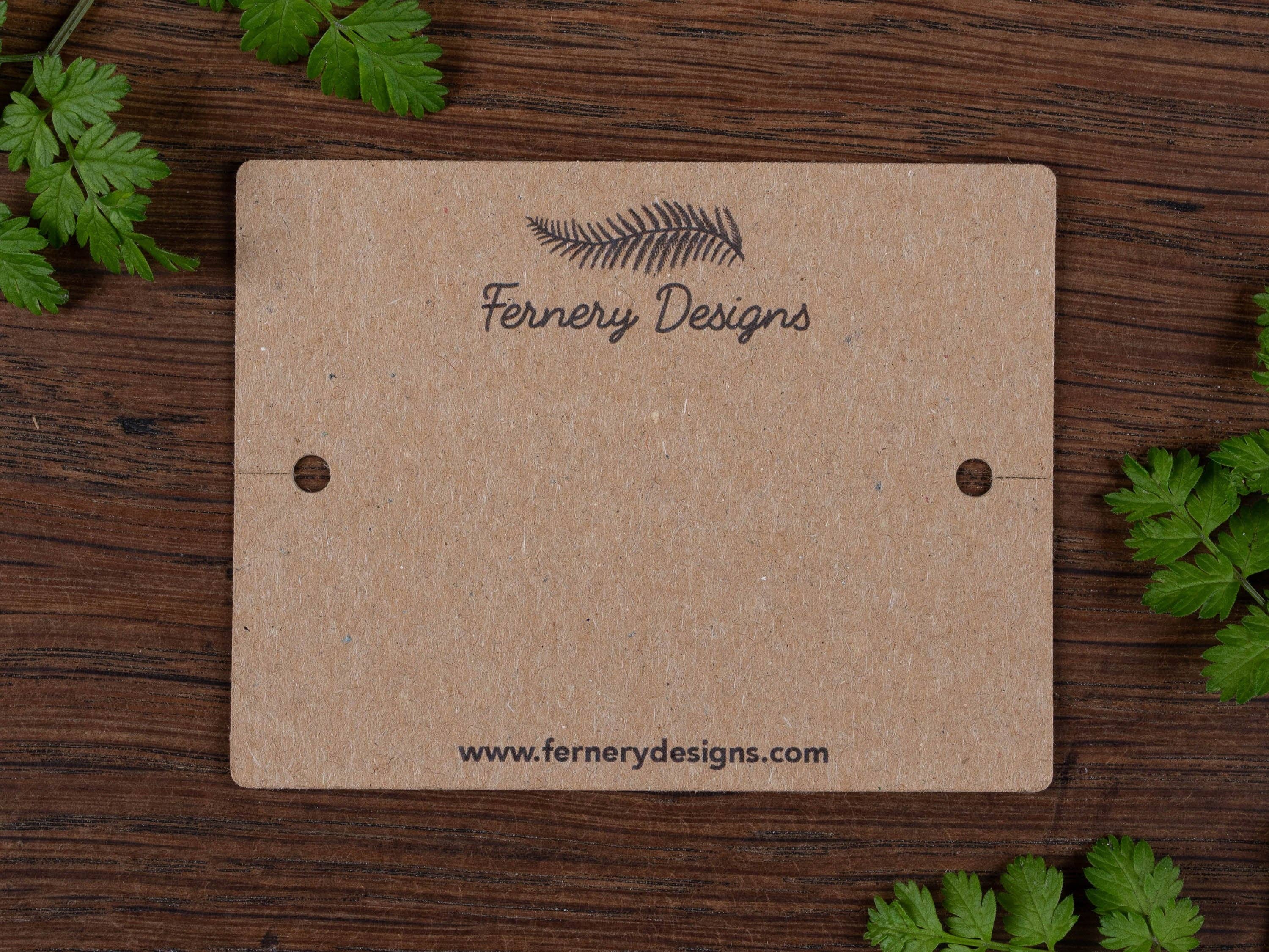 Fernery Designs – wholesale Retailer display – Jewellery – Eco Kraft Custom Printed Bracelet Display Cards0