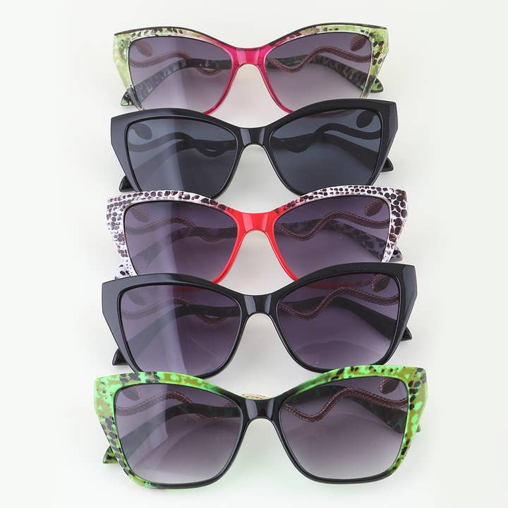 Modern Snake Scale Sunglasses for wholesale by 3AM BY H&D ACCESSORIES