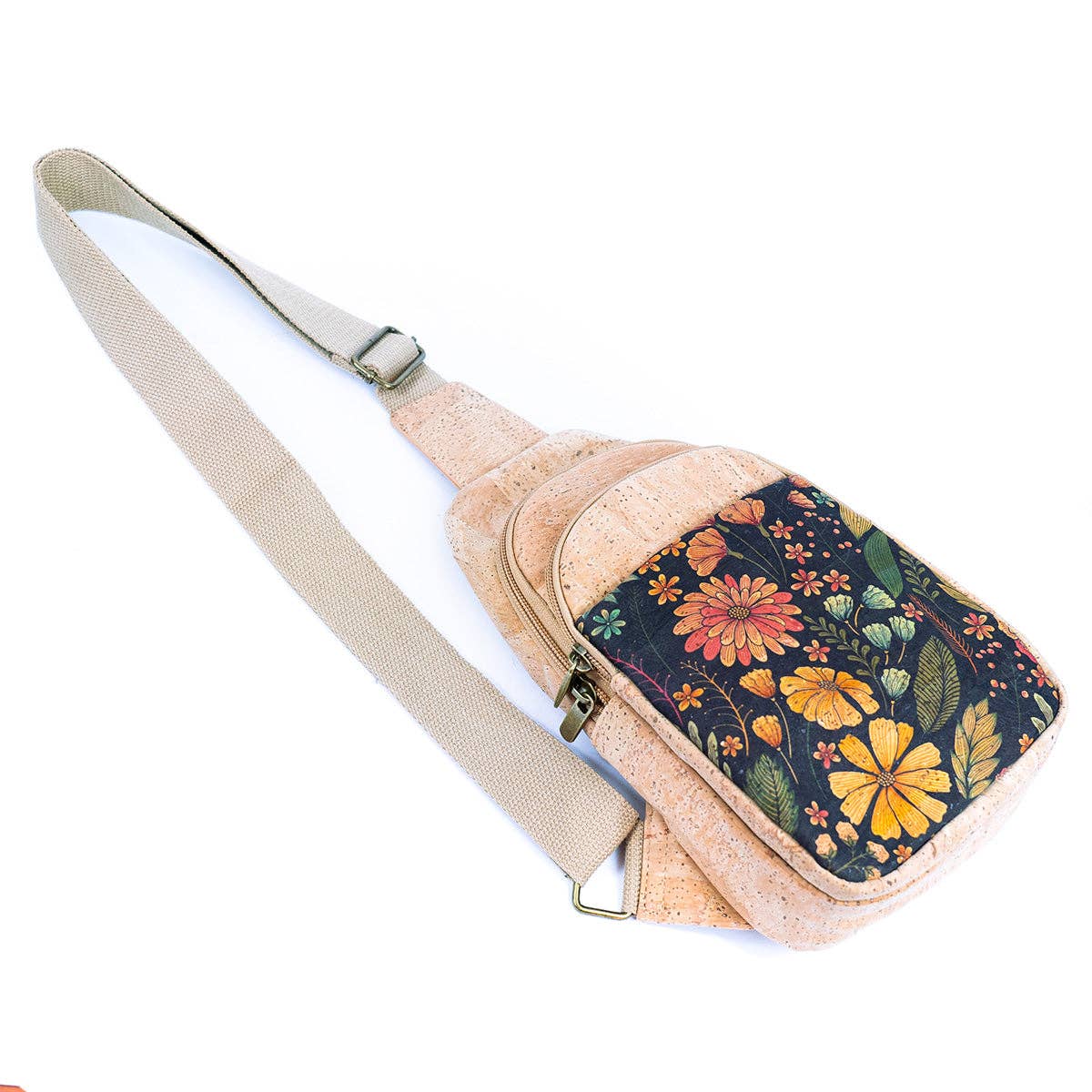 Meninas Bonitas Cork - Venta al por mayor Bandolera - Mujer - Bolso bandolera de tres compartimentos para mujer Natural BAG-229618