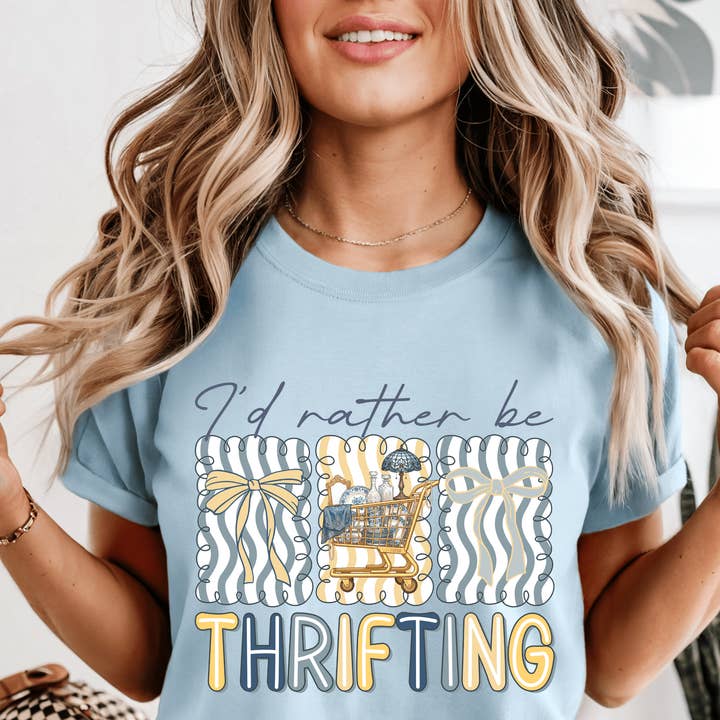 I’d Rather Be Thrifting Shirt | Vintage-Inspired Tee for wholesale by Christy Grace Wholesale
