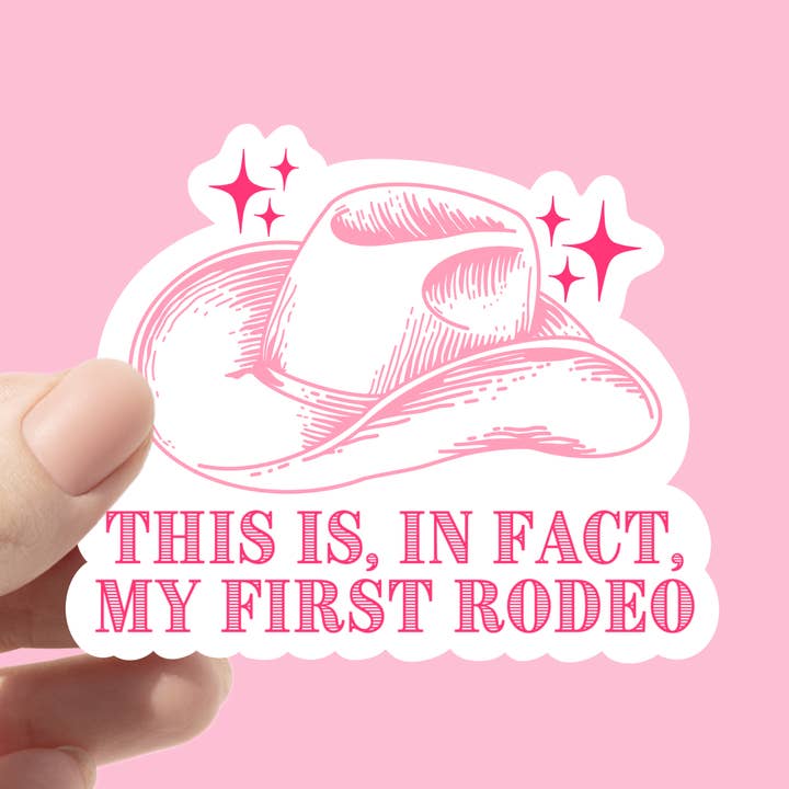 C'est en fait mon premier autocollant de style western drôle de rodéo pour la vente par Chlo Ranae Co
