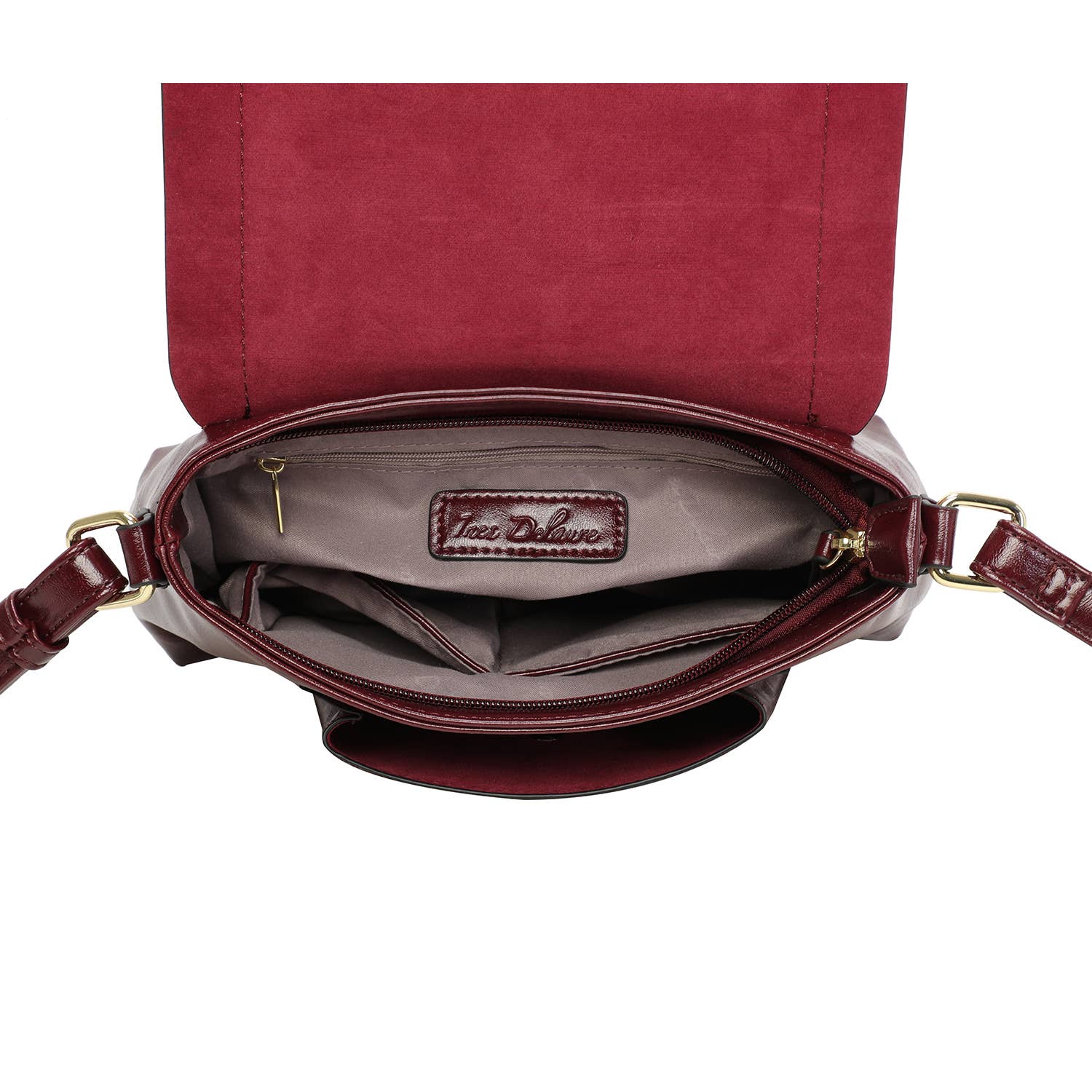 INES DELAURE - Wholesale Shoulder Bag - Women's - Zipped flap crossbody bag4