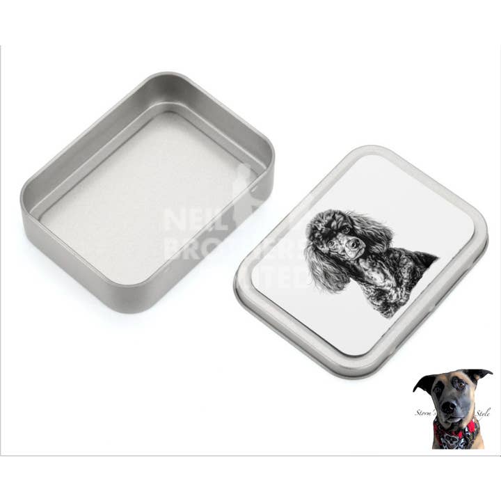 Storms Style - Wholesale Pet Treat Jar - Dog - Black and Grey Small Dog Metal Treat Tin - lots of breeds39