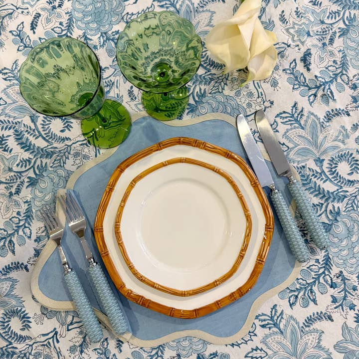 Duggan Society - Wholesale Tablecloth - Camila blue tablecloth