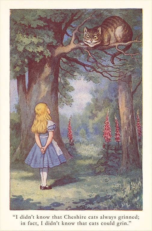 Found Image Press - Wholesale Postcard - Postcard KF-761 Alice in Wonderland, Cheshire Cat0