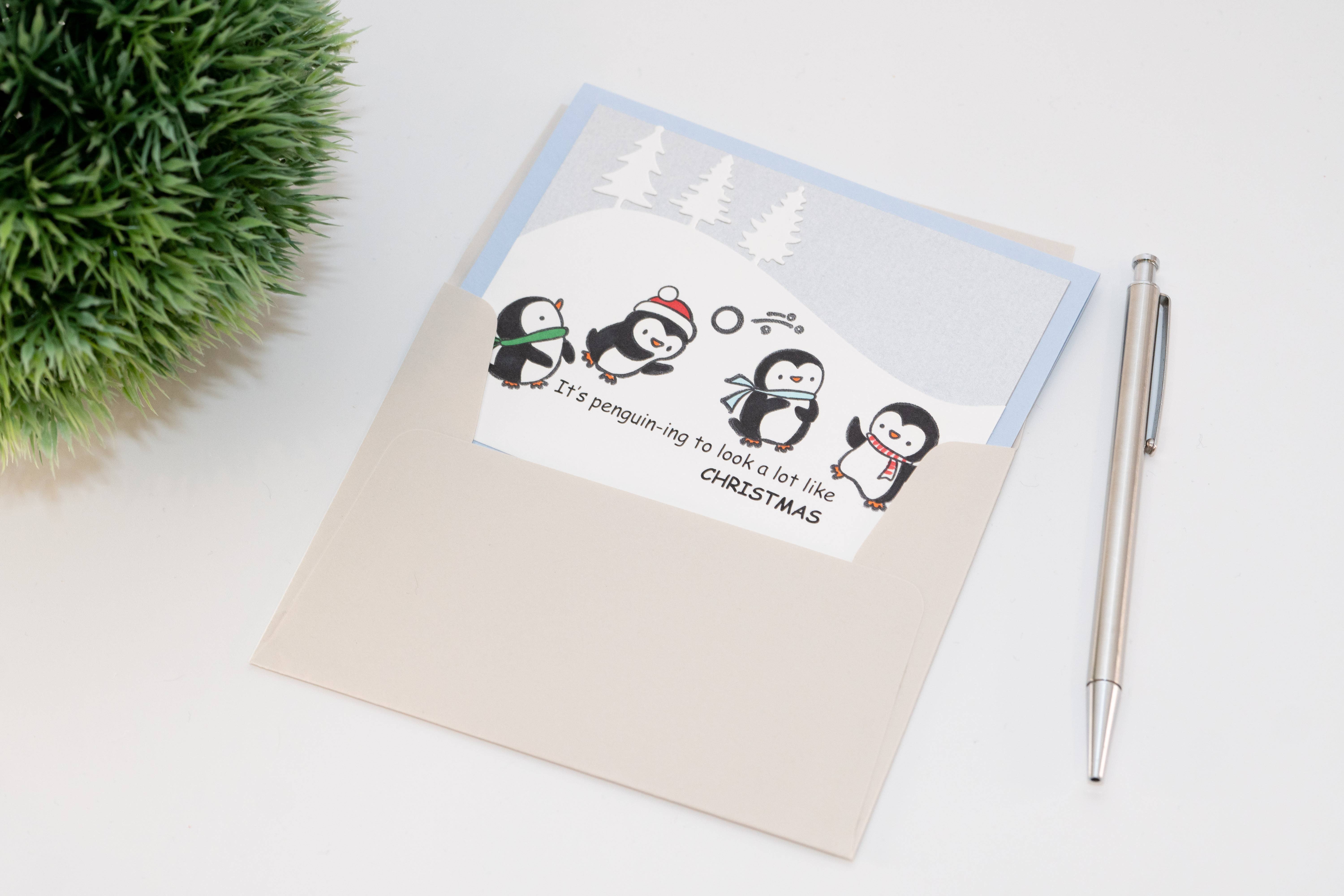 Andoria Paper - Wholesale Christmas Card - Christmas Penguins Card3