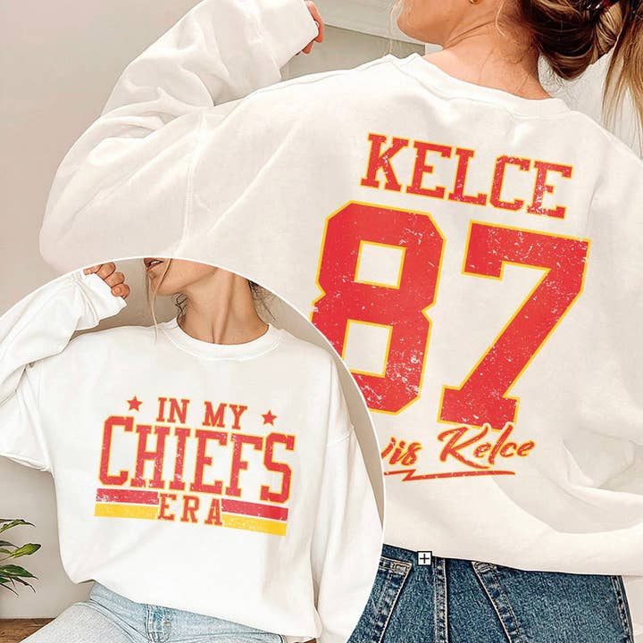 Taylor/Kelce crewneck voor wholesale door Let's Go Boho Boutique
