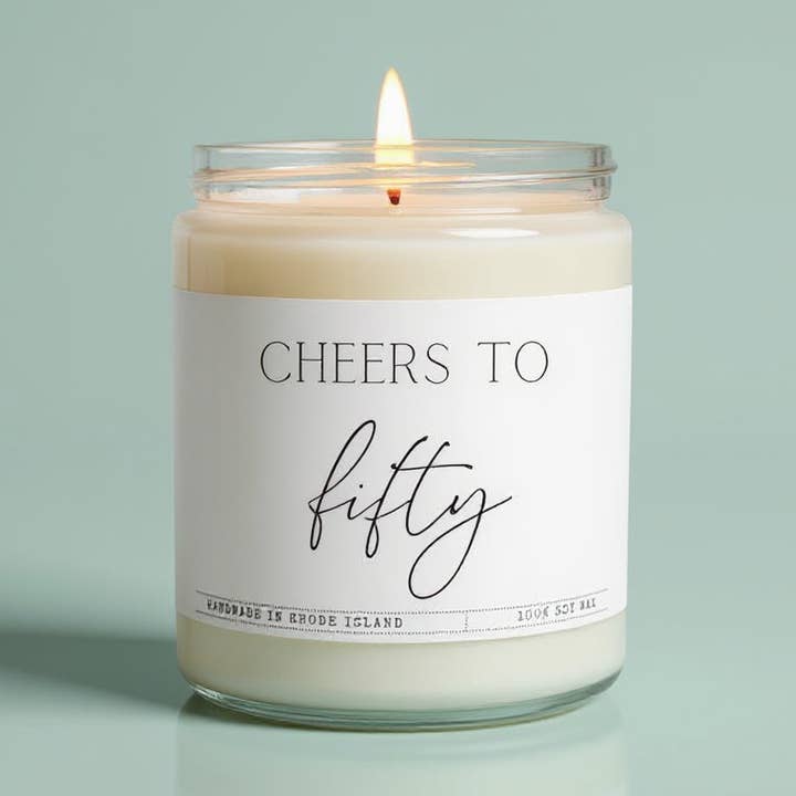 À la cinquantaine ! pour la vente par Cam Candles