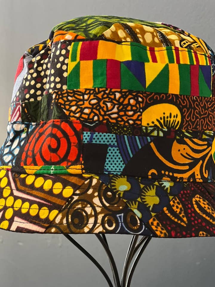 Ndoo Reversible Bucket Hat - Traditional Kitenge Fabric from East Africa for wholesale by Her Best Foot Forward