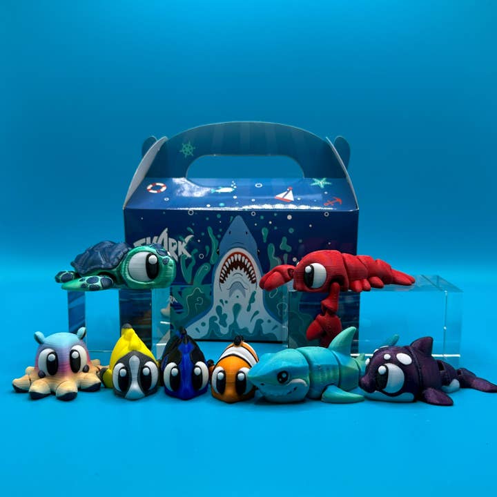 Baby Ocean Animal Pack w/ Box for wholesale by Biggest Little Print Shop LLC