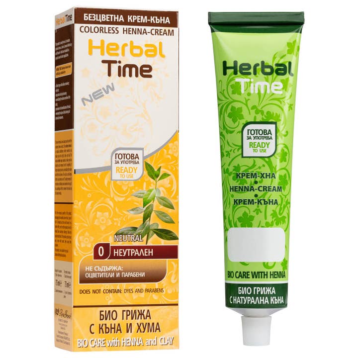 HERBAL TIME Kleurloze Henna cream for wholesale by Mister33 Womencare
